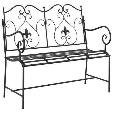 Havebænk Sort 104 x 54 x 93 cm Stål