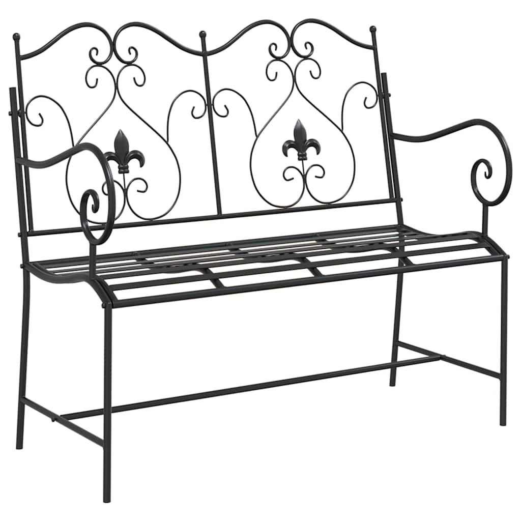 Havebænk Sort 104 x 54 x 93 cm Stål