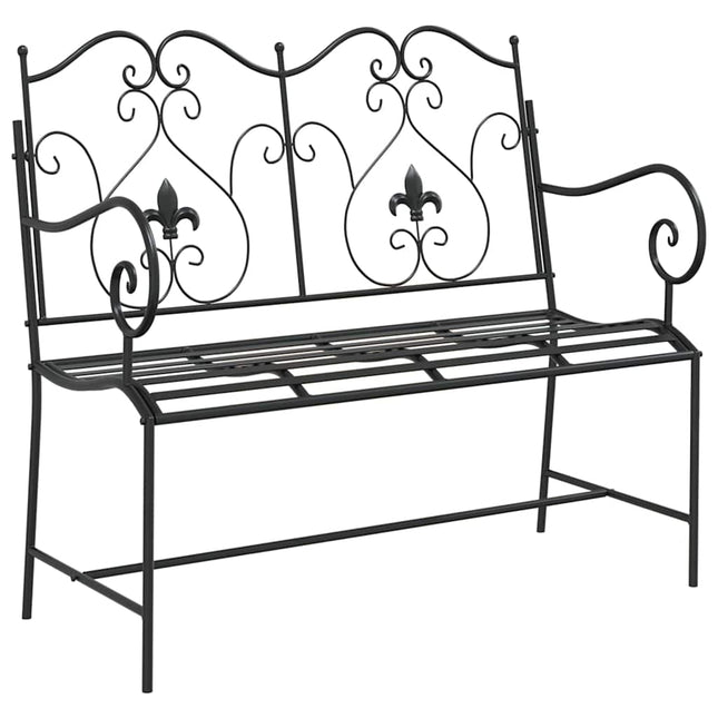 Havebænk Sort 104 x 54 x 93 cm Stål