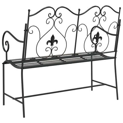 Havebænk Sort 104 x 54 x 93 cm Stål