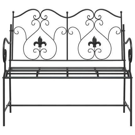 Havebænk Sort 104 x 54 x 93 cm Stål