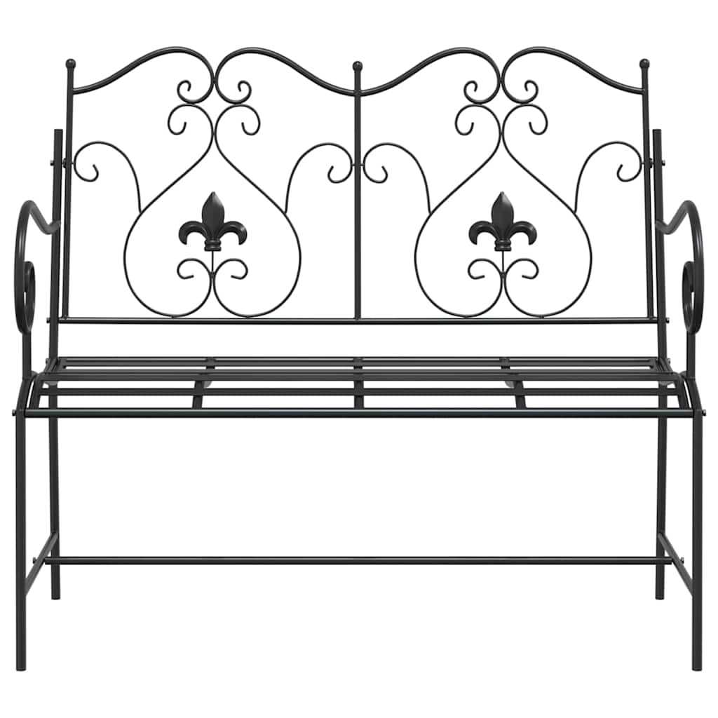 Havebænk Sort 104 x 54 x 93 cm Stål