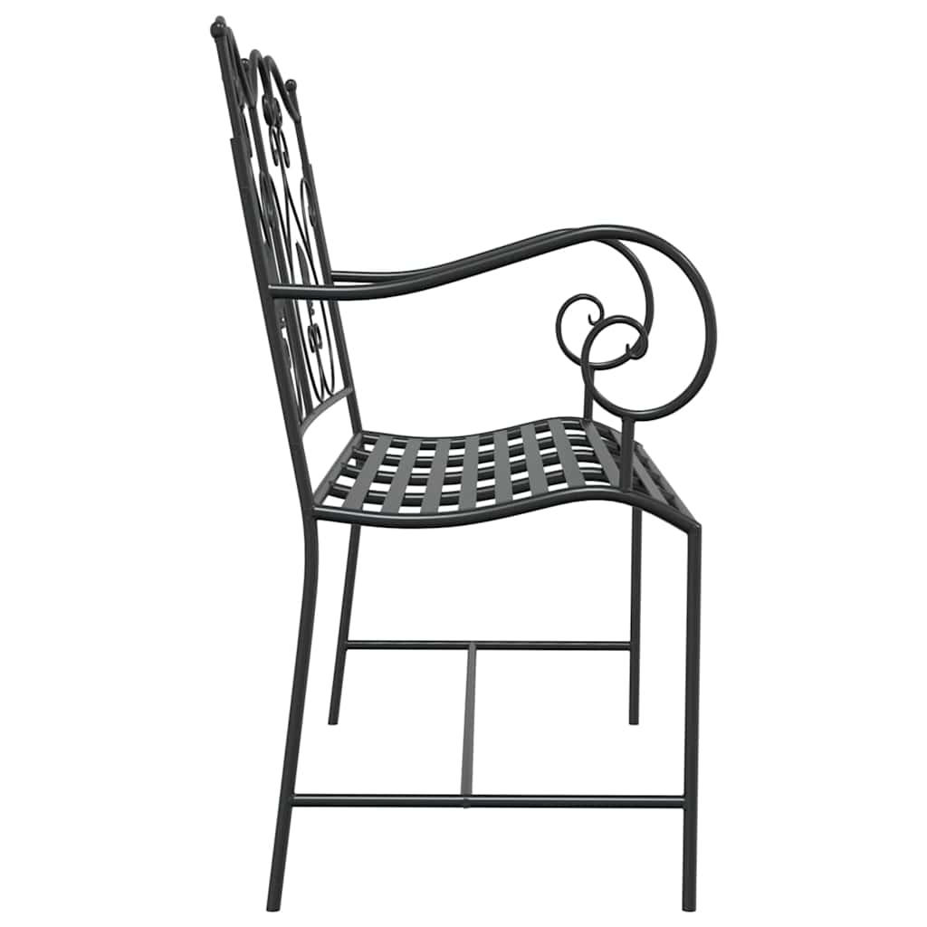 Havebænk Sort 104 x 54 x 93 cm Stål