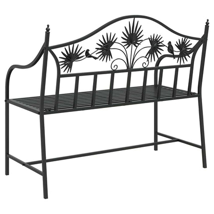 Havebænk Sort 104 x 52,5 x 89 cm Stål