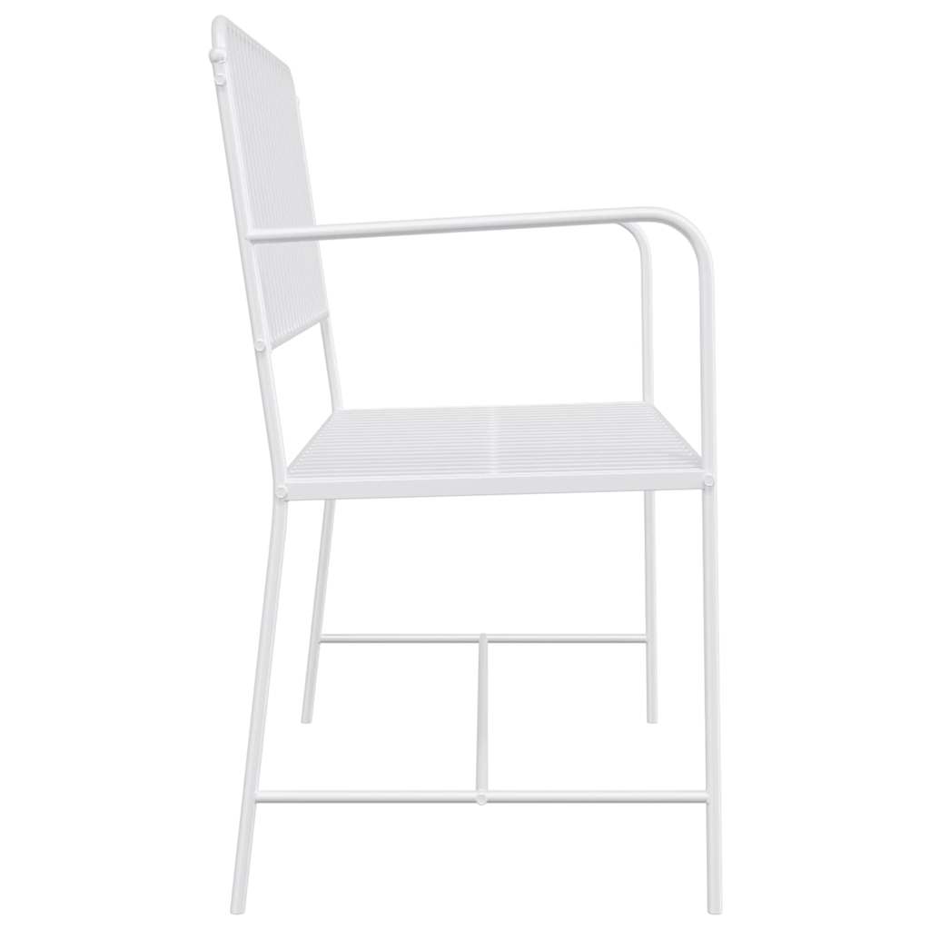Havebænk Simpel Hvid 103,5 x 51,5 x 90 cm Stål