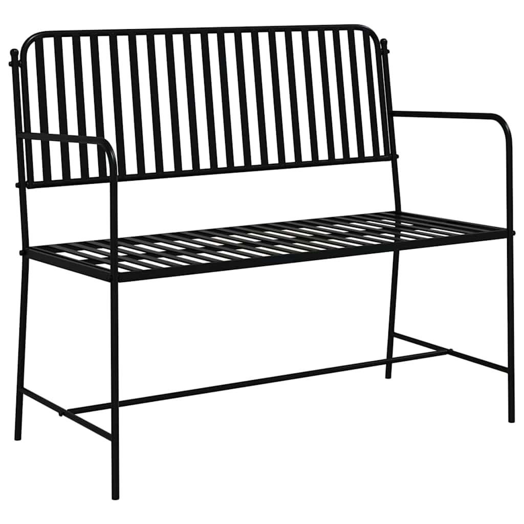 Havebænk Sort 103,5 x 51,5 x 90 cm Stål