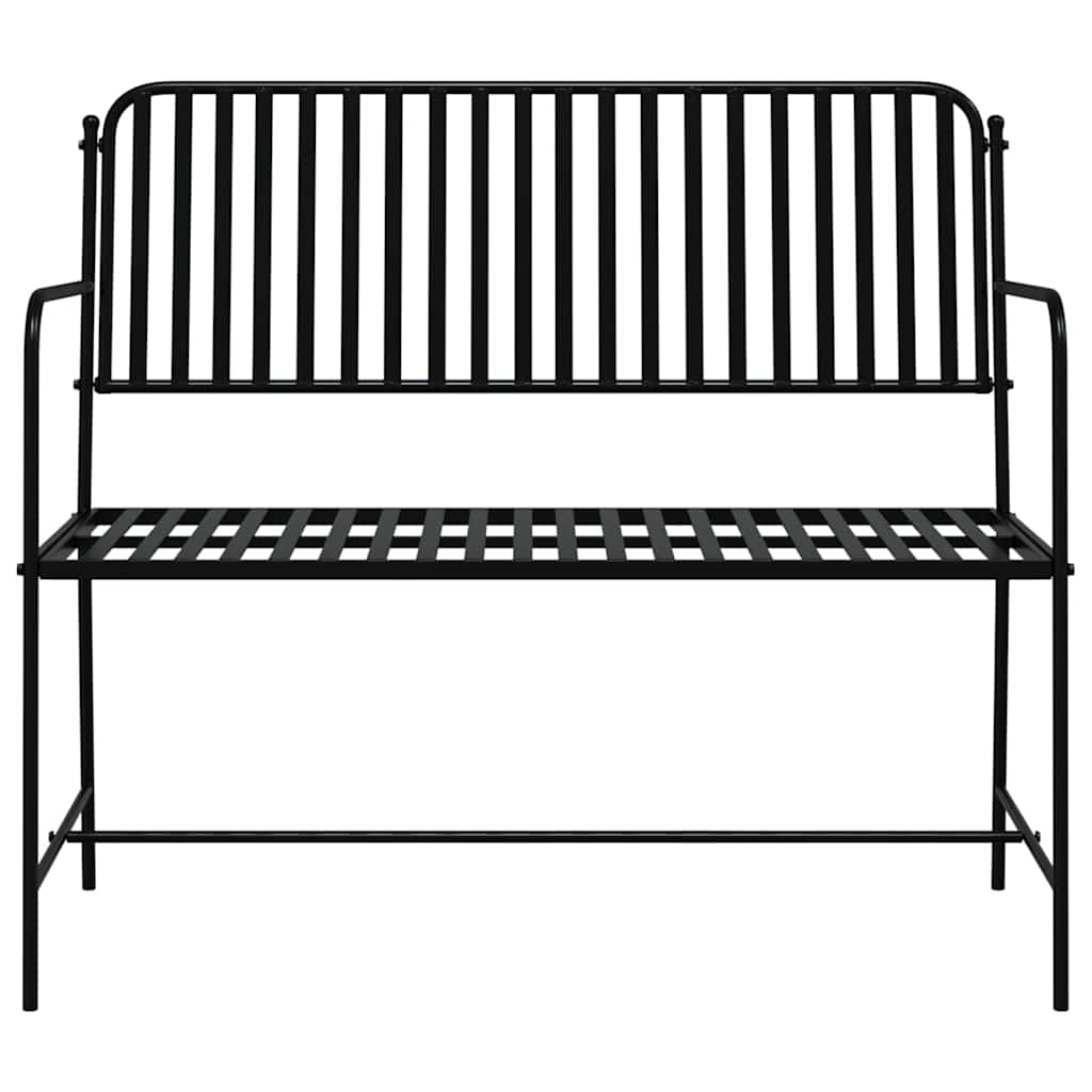 Havebænk Sort 103,5 x 51,5 x 90 cm Stål