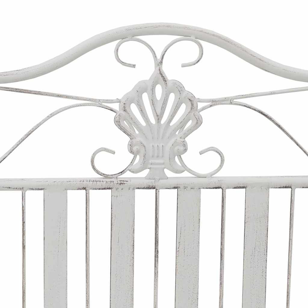 Havebænk Antik hvid 103,5 x 59 x 89 cm Stål
