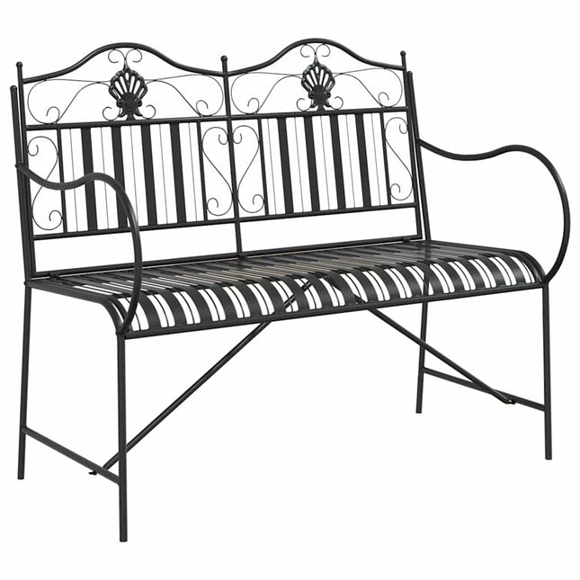 Havebænk Sort 103,5 x 59 x 89 cm Stål