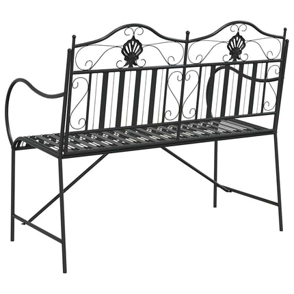 Havebænk Sort 103,5 x 59 x 89 cm Stål