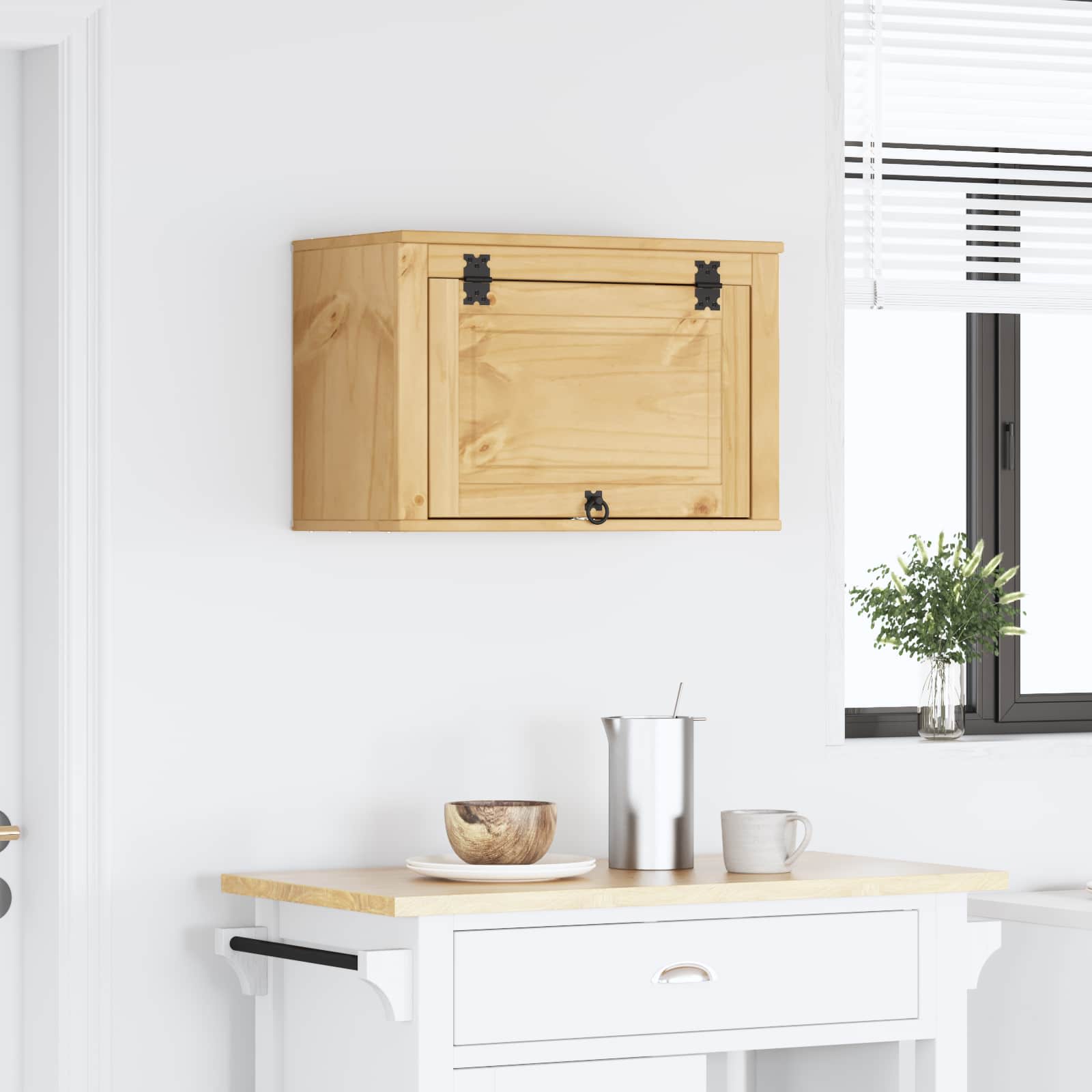 Kabinet SKI HonningBrun 60 x 32 x 40 cm Massiv fyrretræ