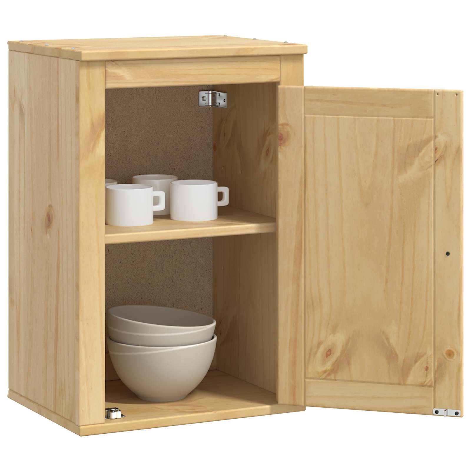 Kabinet med hylde Honning 60 x 32 x 40 cm Massiv fyrretræ