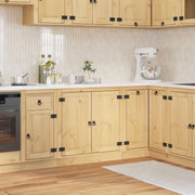 Kabinet med hylde Honning 80 x 46 x 81,5 cm Massiv fyrretræ