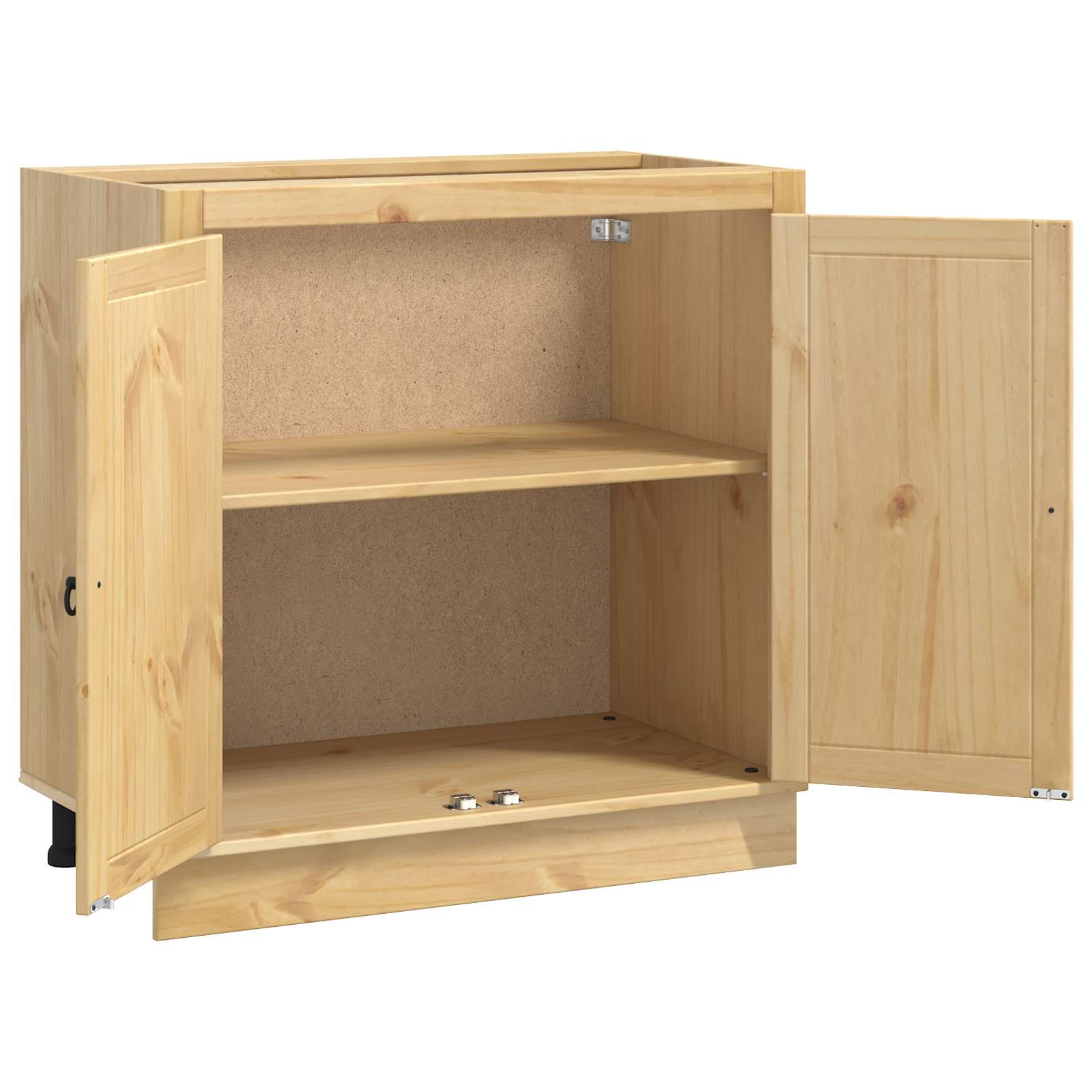 Kabinet med hylde Honning 80 x 46 x 81,5 cm Massiv fyrretræ