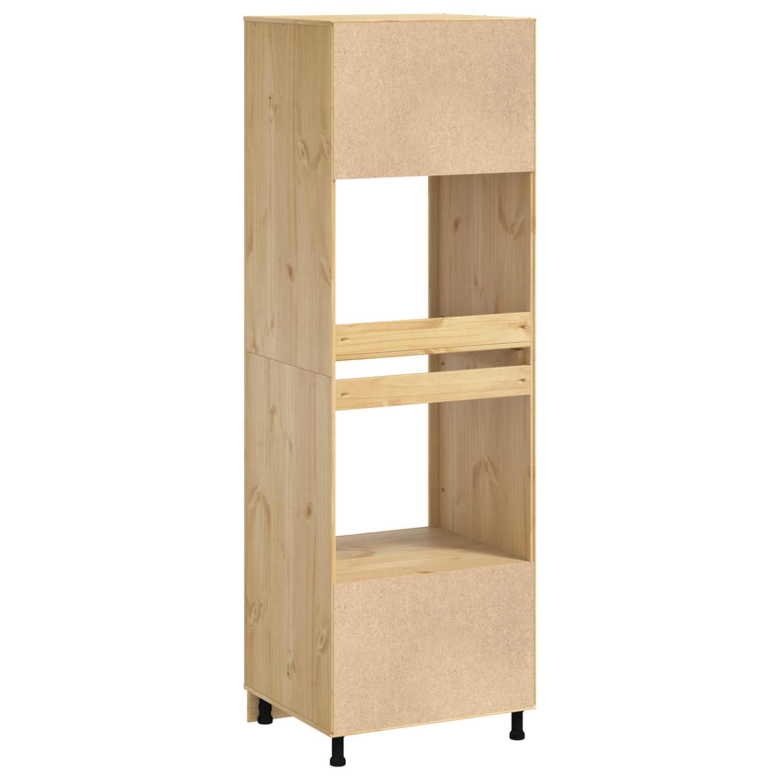 Kabinet med hylde Honning 66 x 58 x 207 cm Massiv fyrretræ