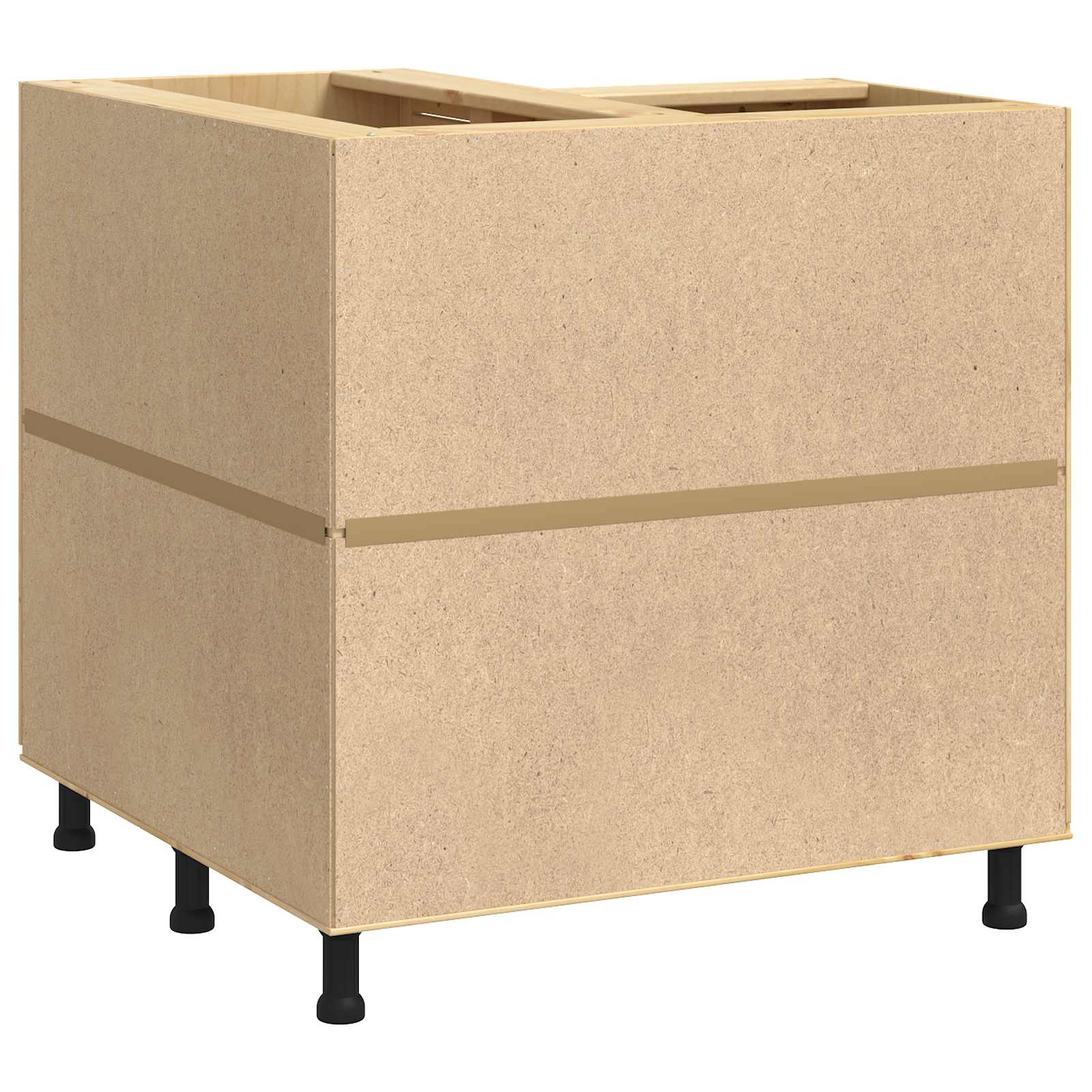 Kabinet med hylde Honning 60 x 32 x 40 cm Massiv fyrretræ