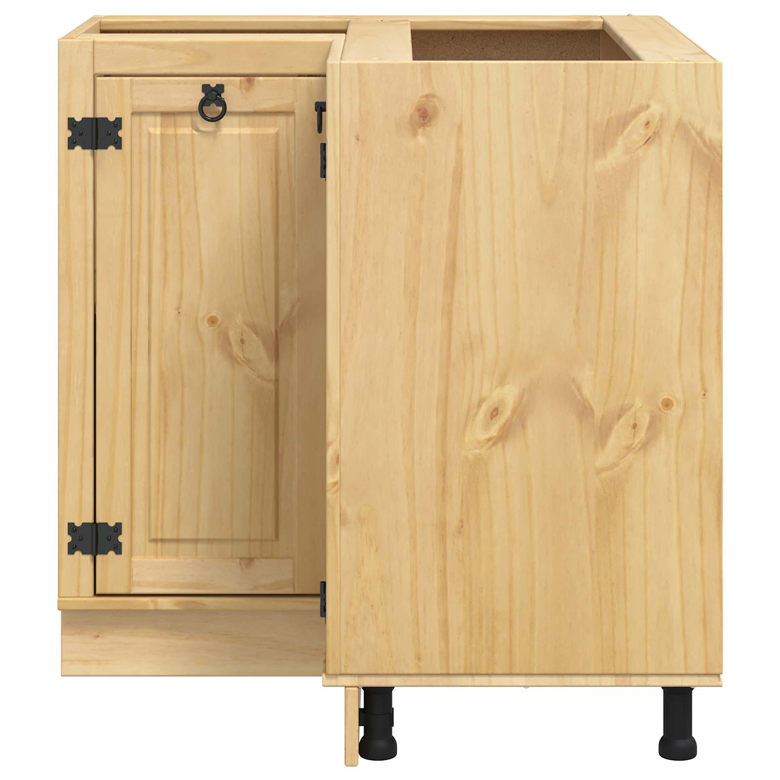 Kabinet med hylde Honning 60 x 32 x 40 cm Massiv fyrretræ