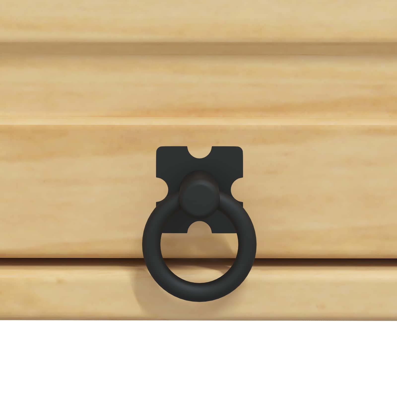 Kabinet med hylde Honning 80 x 80 x 60 cm Massiv fyrretræ