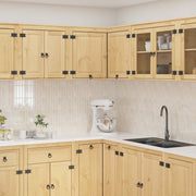 Kabinet med hylde Honning 80 x 80 x 60 cm Massiv fyrretræ