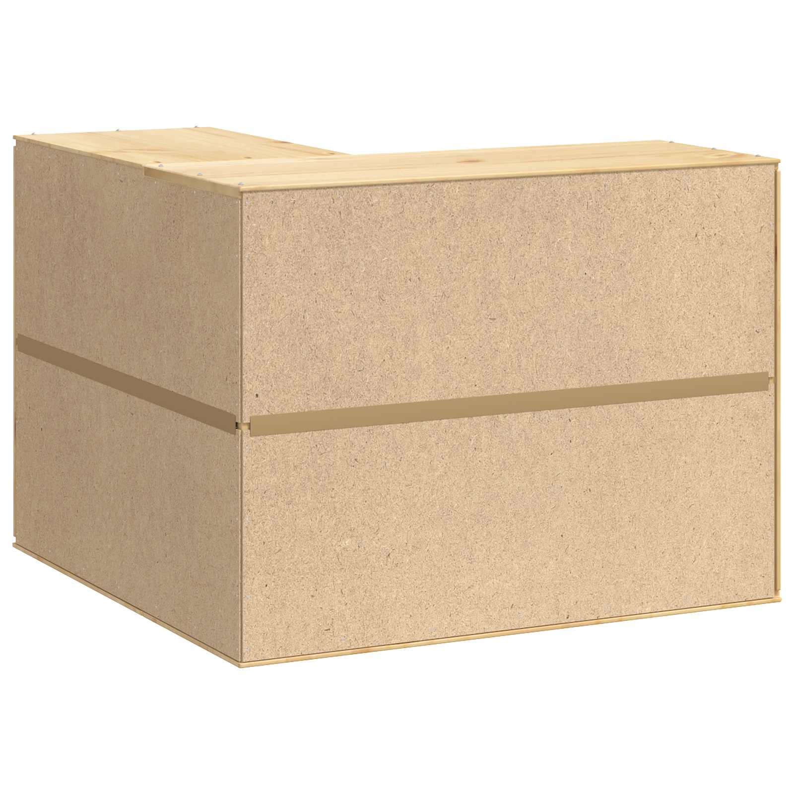 Kabinet med hylde Honning 80 x 80 x 60 cm Massiv fyrretræ