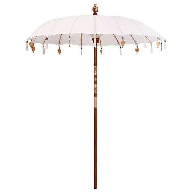 Balinesisk Parasol Creme 190 x 190 x 260 cm