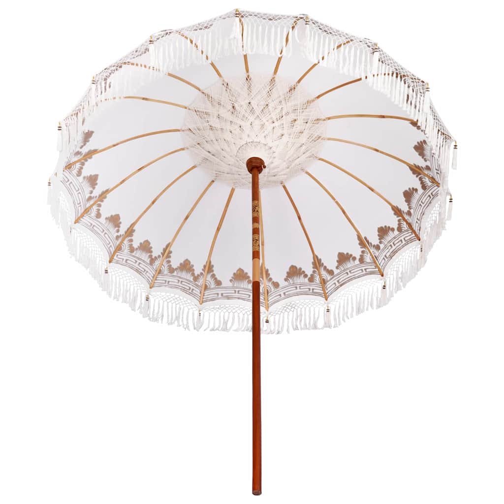Balinesisk Parasol Creme 215 x 215 x 260 cm