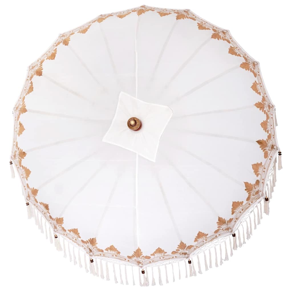 Balinesisk Parasol Creme 215 x 215 x 260 cm