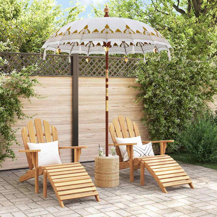 Balinesisk Parasol Creme 185 x 185 x 260 cm