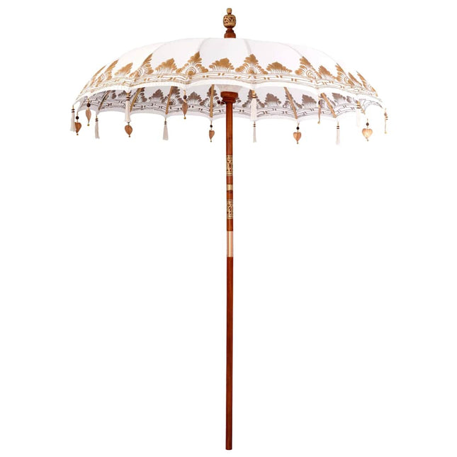 Balinesisk Parasol Creme 185 x 185 x 260 cm