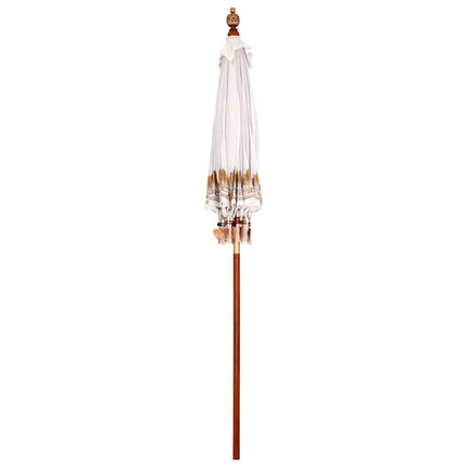 Balinesisk Parasol Creme 185 x 185 x 260 cm