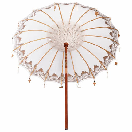 Balinesisk Parasol Creme 215 x 215 x 260 cm