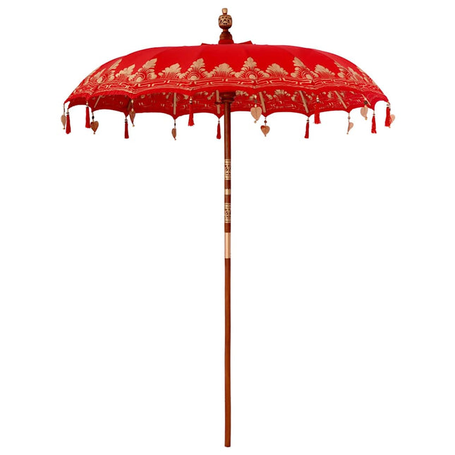 Balinesisk Parasol Rød 185 x 185 x 260 cm