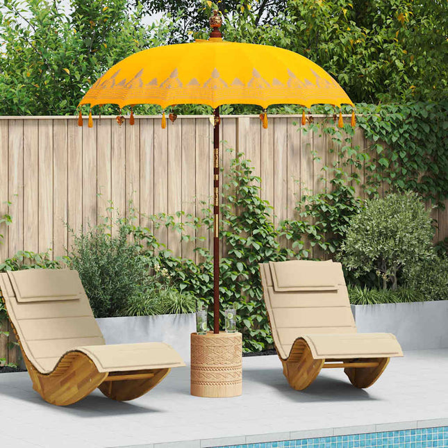 Balinesisk Parasol Gul 185 x 185 x 260 cm