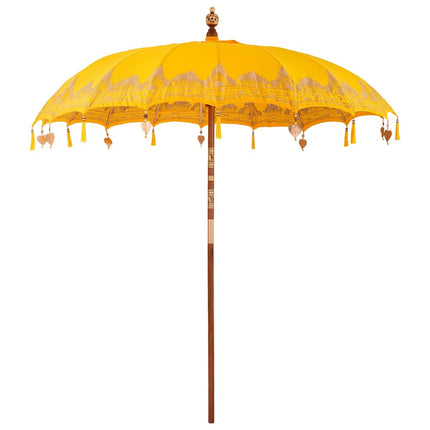 Balinesisk Parasol Gul 215 x 215 x 260 cm