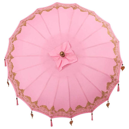 Balinesisk Parasol Lyserød 185 x 185 x 260 cm