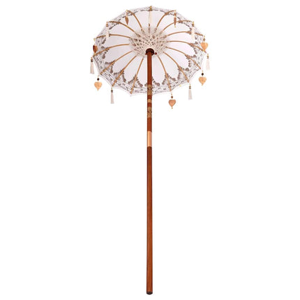 Balinesisk Parasol Creme 125 x 125 x 260 cm