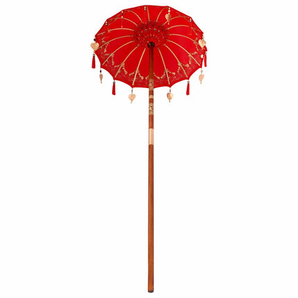 Balinesisk Parasol Rød 125 x 125 x 260 cm