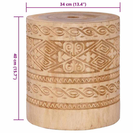 Parasolfod Naturfarvet Ø34 x 40 cm Massivt træ