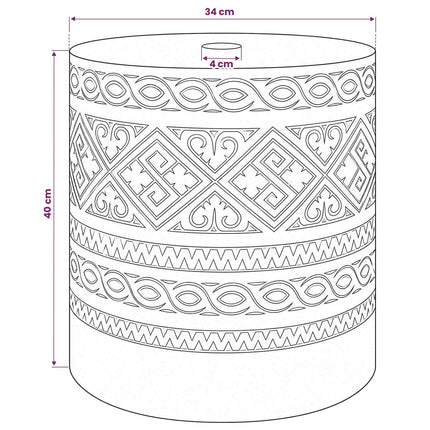 Parasolfod 23 kg Hvidvasket Massivt træ Cylinderformet