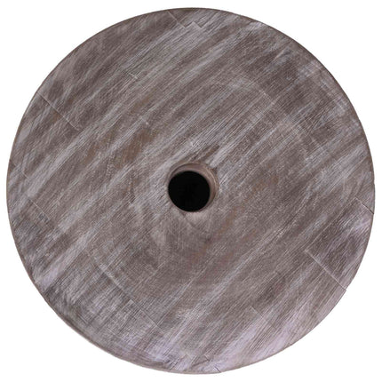 Parasolfod 23 kg Hvidvasket Massivt træ Cylinderformet