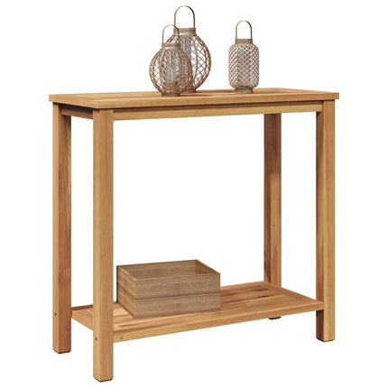 Konsolbord med opbevaring Brun 80 x 35 x 75 cm Massiv Teaktræ