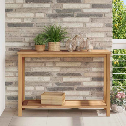Konsolbord med opbevaring Brun 110 x 40 x 75 cm Massiv Teaktræ