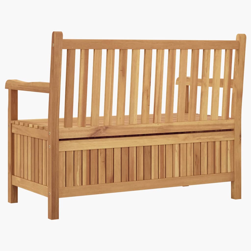 Havebænk med opbevaring med dør 114 x 60 x 90 cm Massiv Teaktræ