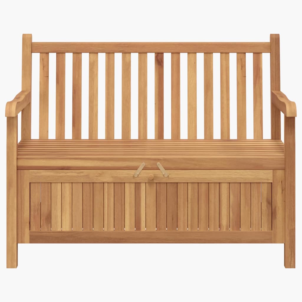 Havebænk med opbevaring med dør 114 x 60 x 90 cm Massiv Teaktræ