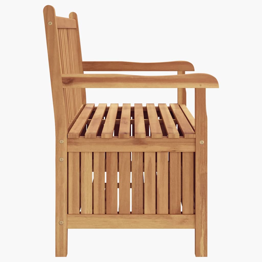 Havebænk med opbevaring med dør 114 x 60 x 90 cm Massiv Teaktræ