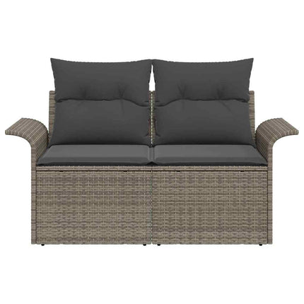 Havemøbelsofa med pude Grå 141 x 62 x 69cm polyrattan