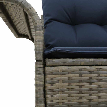 Havemøbelsofa med pude 141 x 62 x 69 cm polyrattan