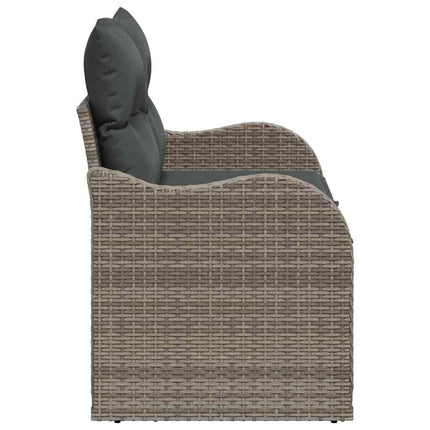 Havemøbelsofa med pude Grå 121 x 62 x 69cm polyrattan