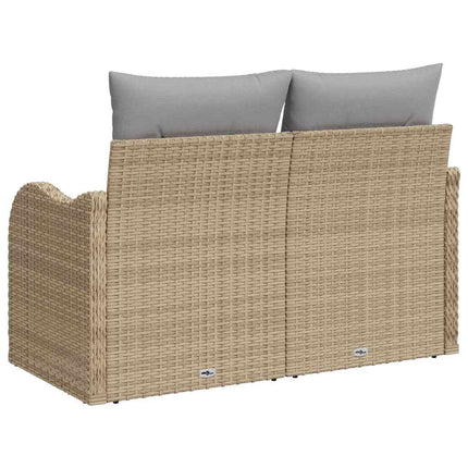 Havemøbelsofa med pude Beige 121 x 62 x 69cm polyrattan
