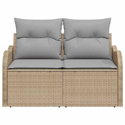 Havemøbelsofa med pude Beige 121 x 62 x 69cm polyrattan
